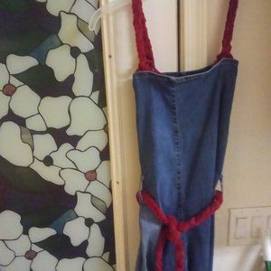 Child's jean jumper dress about a 4 or 5 toddler